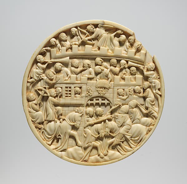 Roundel with Scenes of the Attack on the Castle of Love