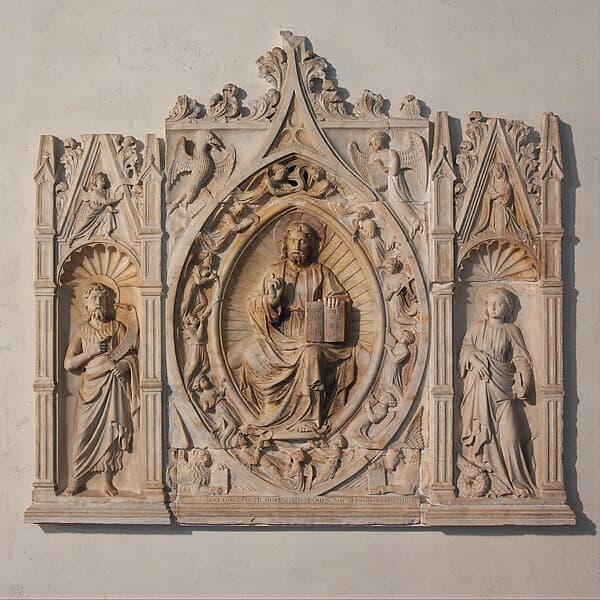 Altarpiece with Christ, Saint John the Baptist, and Saint Margaret, by Andrea da Giona