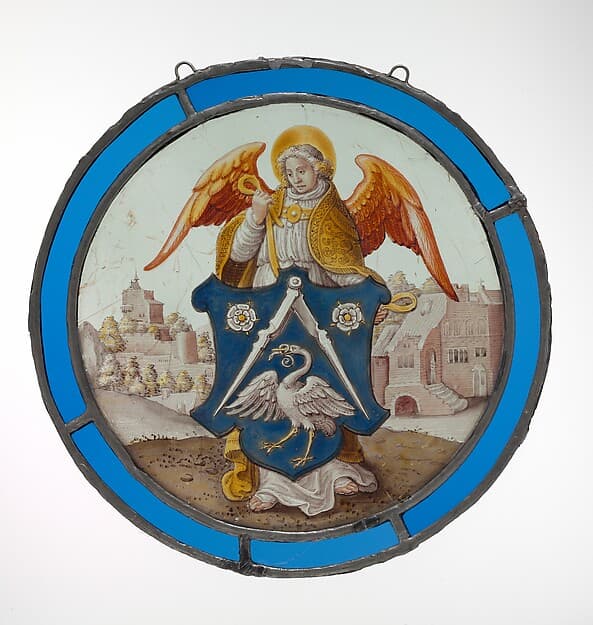 Angel Supporting a Heraldic Shield
