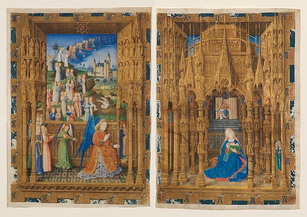 The Annunciation from the Hours of Charles of France, by Master of Charles of France