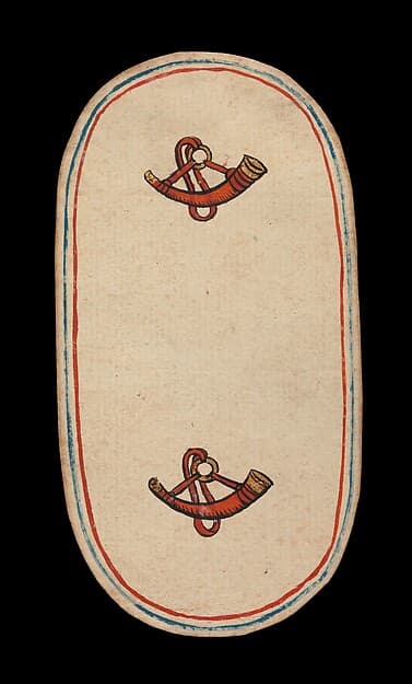 2 of Horns, from The Cloisters Playing Cards