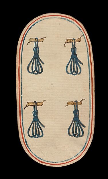 4 of Tethers, from The Cloisters Playing Cards