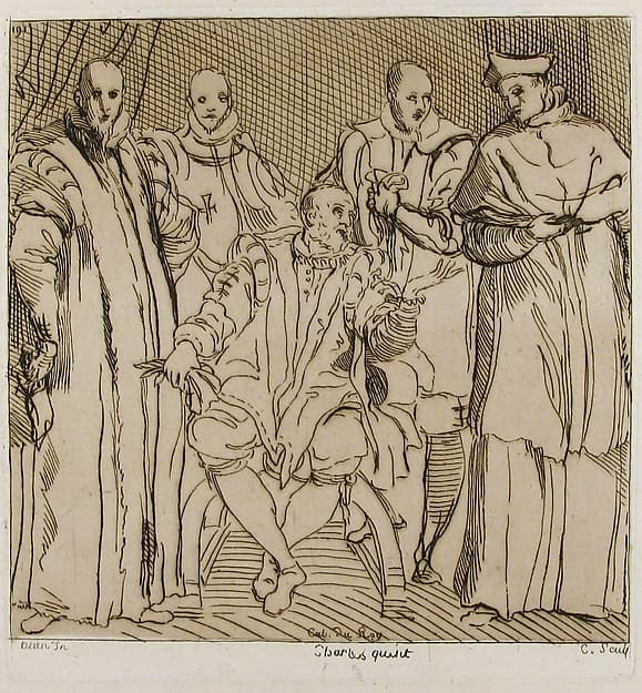 Charles V after Titian, by Anne Claude Philippe de Tubières, comte de Caylus