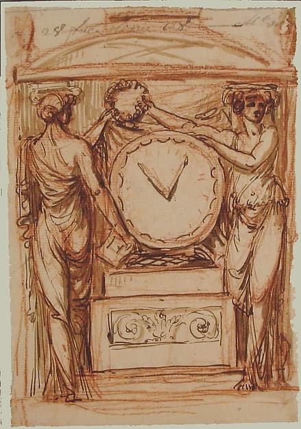 Design for a Clock, by Anonymous, French, 18th century