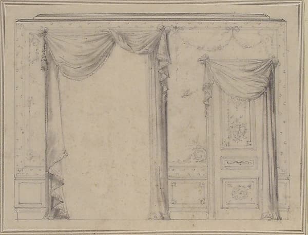 Design for Wall Treatment with Window and Door, by Charles Monblond