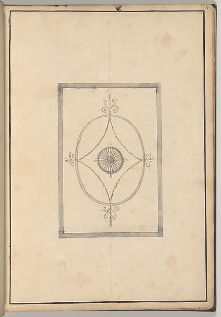 Design for the Ceiling of a Bedchamber at Curraghmore, County Waterford, Ireland, by James Wyatt