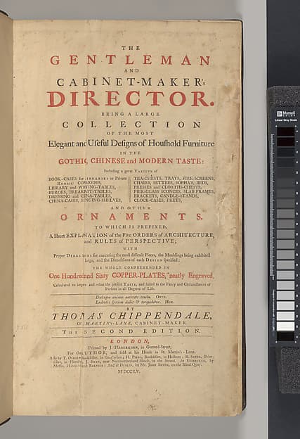 Gentleman and Cabinet-Maker's Director, by Thomas Chippendale