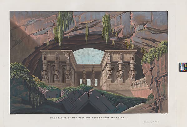 Design for the Opera: The Magic Flute, Act I, Scene I, by Karl Friedrich Thiele