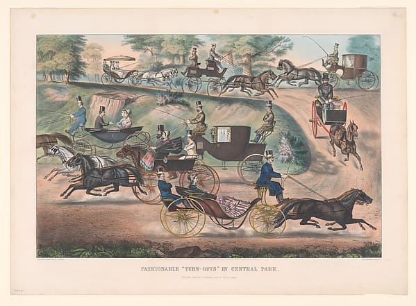 Fashionable "Turn-Outs" in Central Park, by Thomas B. Worth