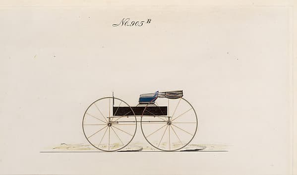 Album of 29 presentation drawings of various types of carriages, by Brewster & Co.