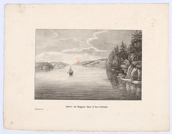 Entrée du Niagara dans le Lac Ontario, by Charlotte Bonaparte