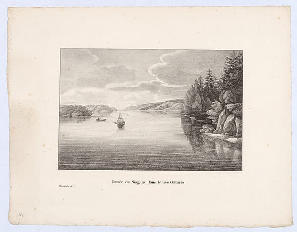 Entrée du Niagara dans le Lac Ontario, by Charlotte Bonaparte