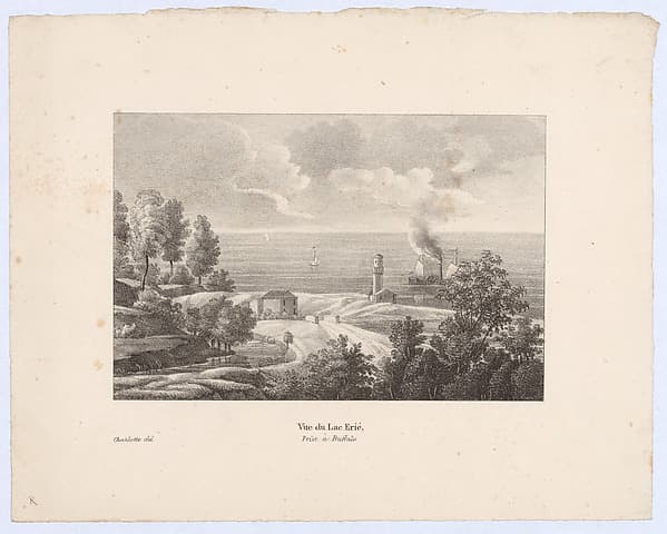 Vue du Lac Erié, Prise à Buffalo, by Charlotte Bonaparte