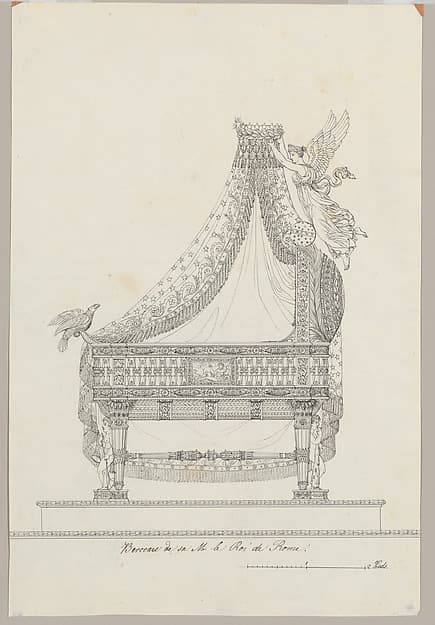 Side View of The Cradle of His Majesty the King of Rome, by Adrien Louis Marie Cavelier