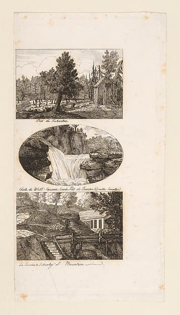 Vues d'Amerique: Près de Tuckerton; Chûte de West Canada Creek, près de Trenton, Oneida County; La Source à Schooley's Mountain, by Charlotte Bonaparte