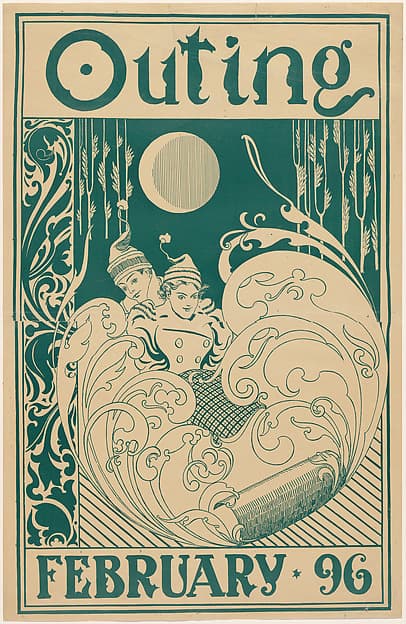 Outing, February, by Anonymous, American, 19th century