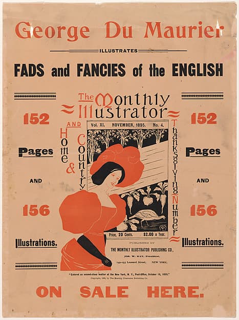 The Monthly Illustrator, November, by Anonymous, American, 19th century