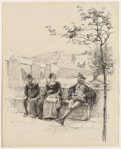 The bird to others flew, illustration to "A Love Song", by Edwin Austin Abbey