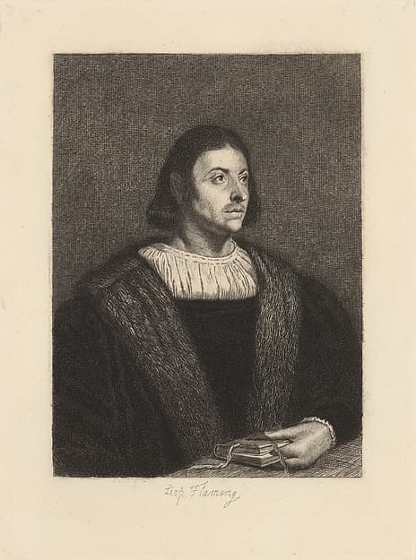 Jean Boccace, frontispiece from "The Decameron", by Léopold Flameng
