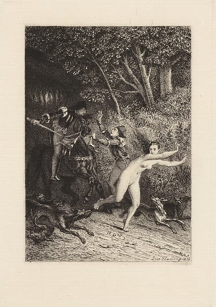 L'Enfer des Beautés Cruelles, plate 5 from "The Decameron", by Léopold Flameng