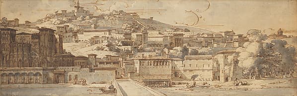 View of Lyon, by Philippe Auguste Hennequin