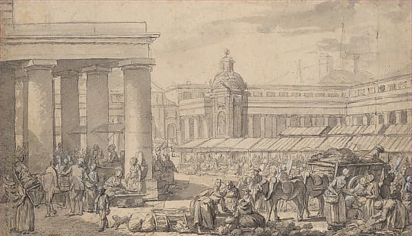 The Interior of a Large Market, by Nicolas Bernard Lépicié