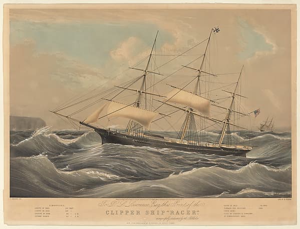 Clipper Ship "Racer", by James E. Buttersworth