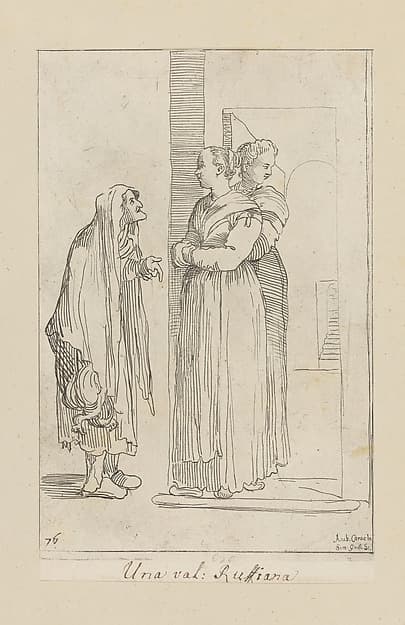 Plate 76: A procuress, by Simon Guillain II