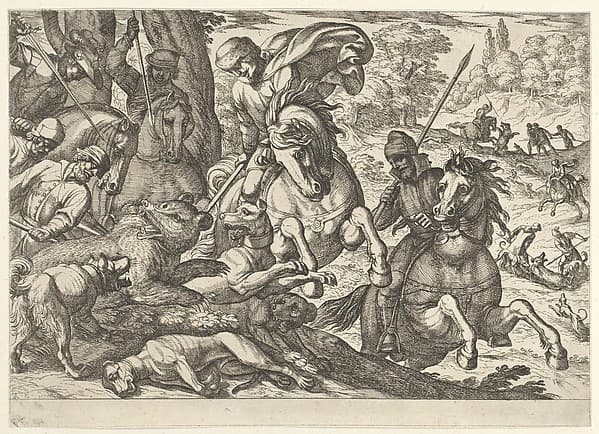 Bear Hunt, from "Hunting Scenes VI", by Antonio Tempesta