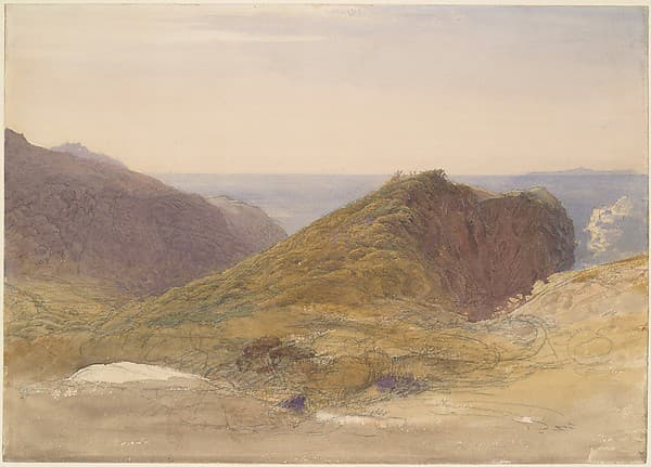 On the North Coast of Devon, Lundy Island in the Distance, by Samuel Palmer