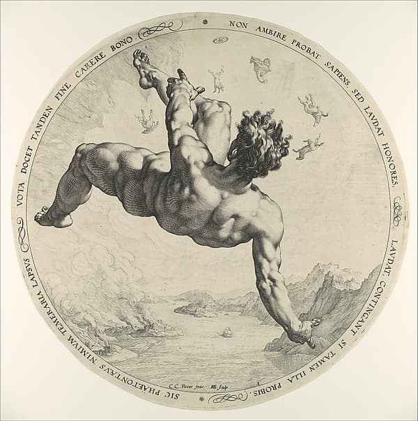 Phaeton, from "The Four Disgracers", by Hendrick Goltzius