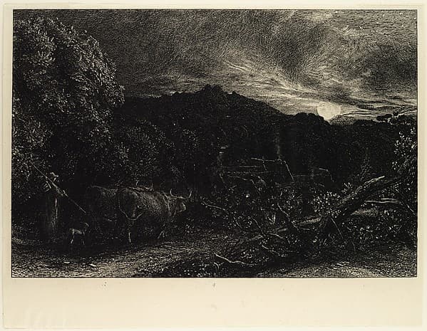 The Weary Ploughman, or The Herdsman, or Tardus Bubulcus, by Samuel Palmer