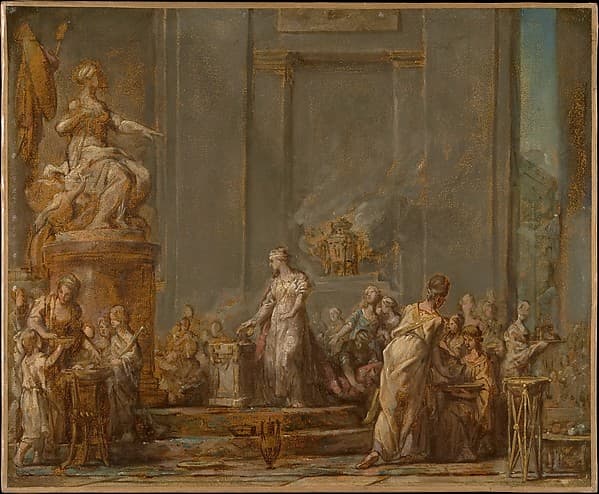 Dido's Sacrifice to Juno, by Jean Bernard Restout