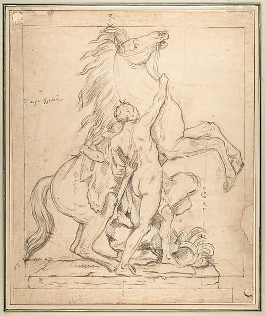 Study for one of the 'Chevaux de Marly', by Guillaume Coustou the Elder