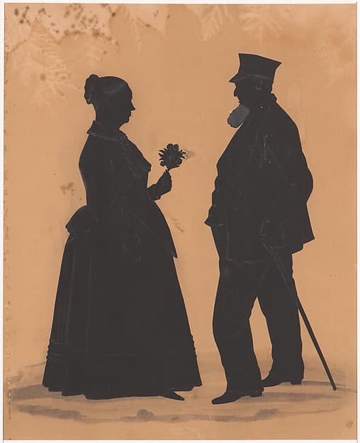 An old Man and Woman, by Anonymous, American, 19th century