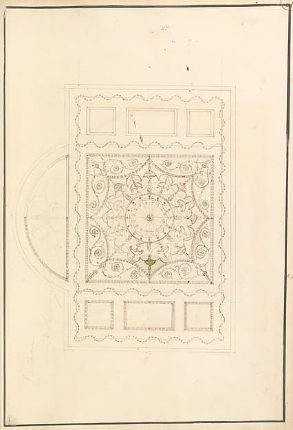 Design for Ceiling of Ladies' Dressing Room at the Pantheon, Oxford Street, London, by James Wyatt
