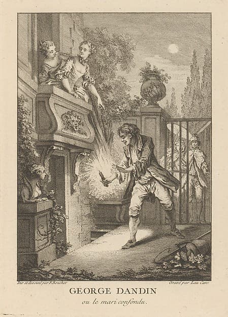 Gravures de Boucher pour les Oeuvres de Molière [Figures de Boucher pour Molière], by Jean-Baptiste Mauzaisse