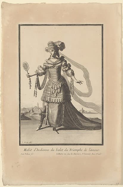 Costume of an Indian Woman from the Ballet "Triumph of Love" (Habit d'Indienne du balet du Triomphe de l'amour), by Juan Dolivar