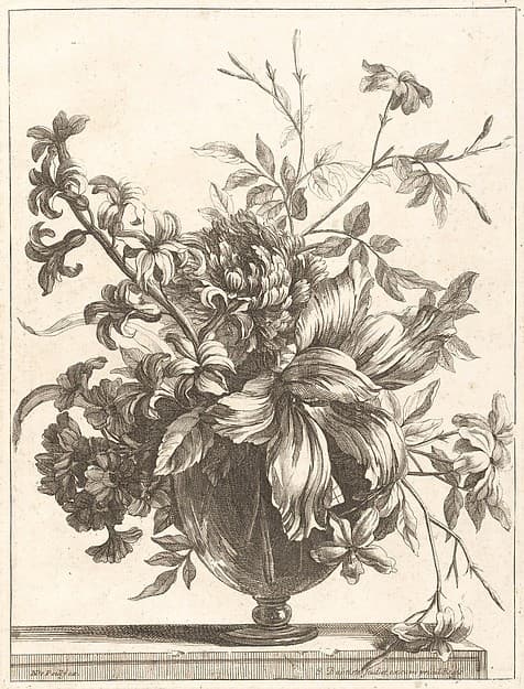 [Flowers Arranged in a Glass Vase], by Jean-Baptiste Monnoyer
