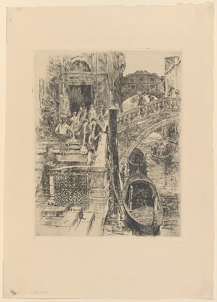 Bridge of Sighs, Venice (First Plate), by Frank Duveneck