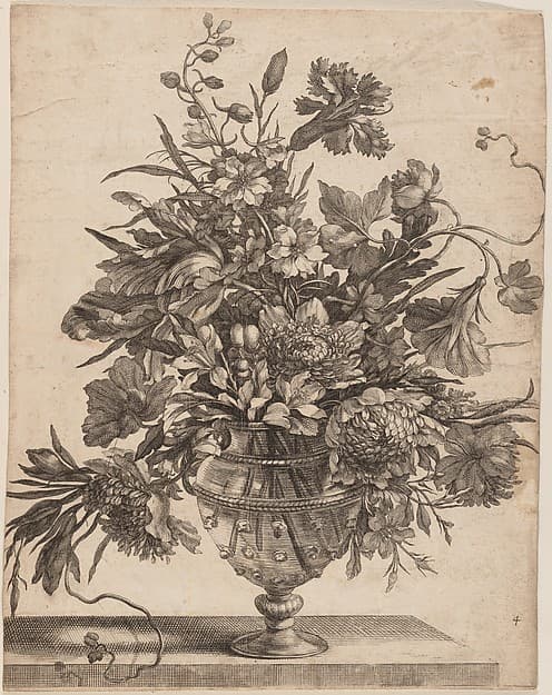 [Flowers Arranged in a Glass Vase], by Jean-Baptiste Monnoyer