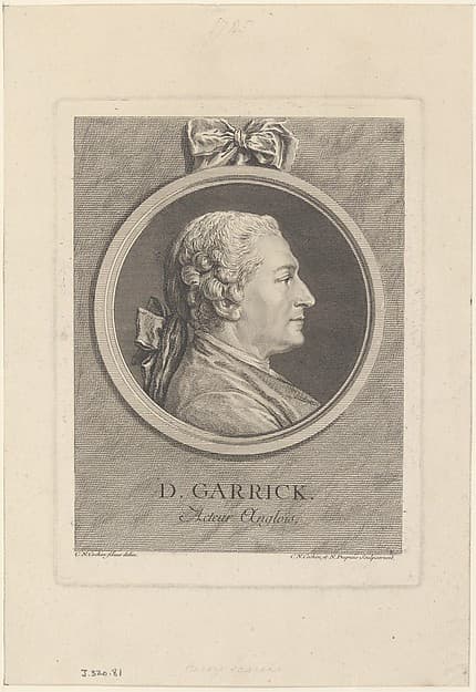 Portrait of David Garrick, by Charles Nicolas Cochin II