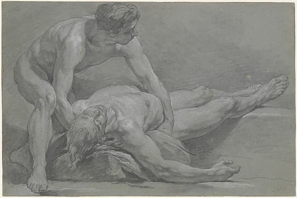 Two Nude Male Figures, by Nicolas Bernard Lépicié