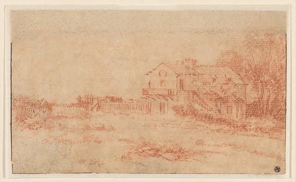 Landscape with a Country House, by Antoine Watteau