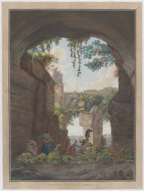 Interior of the Baths at Caracalla, by Giovanni Volpato