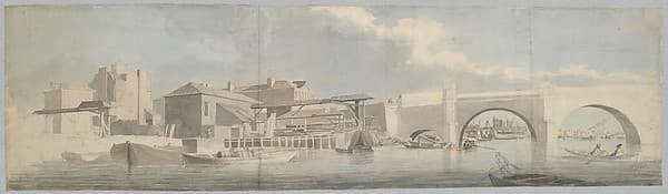 Westminster Bridge, the Surrey side, by Samuel Scott