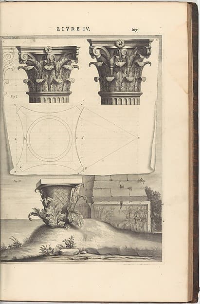 Les dix livres d'Architecture de Vitruve, corrigez et traduits nouvellement en François, avec notes & de figures, by Marcus Pollio Vitruvius