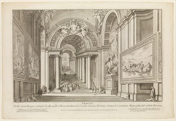 View of the Scala Reggia ordered by Alesandro VII (Vedute Della Scala Reggia ordinata da Alesandro VII), by Giovanni Ottaviani