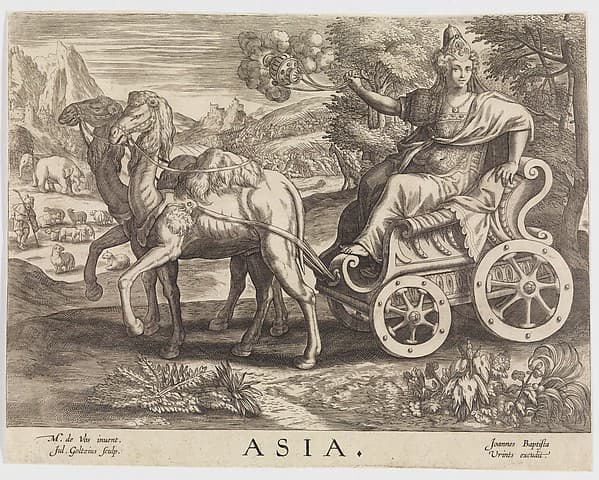 Allegory of Asia, from "The Four Continents", by Julius Goltzius