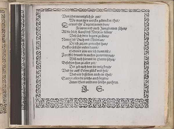 Schön Neues Modelbuch (Page 5 recto), by Johann Sibmacher